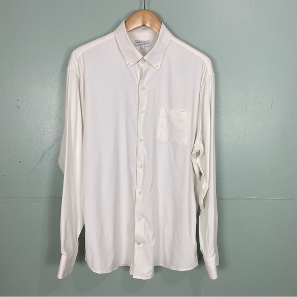 Peter Millar Summer Comfort Cream Button Down Shirt XL - Picture 1 of 4